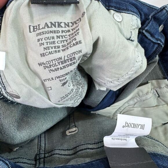 BlankNYC Jeans Womens 31 The HOYT High Rise Mini Flare Dark Wash New - Picture 7 of 10